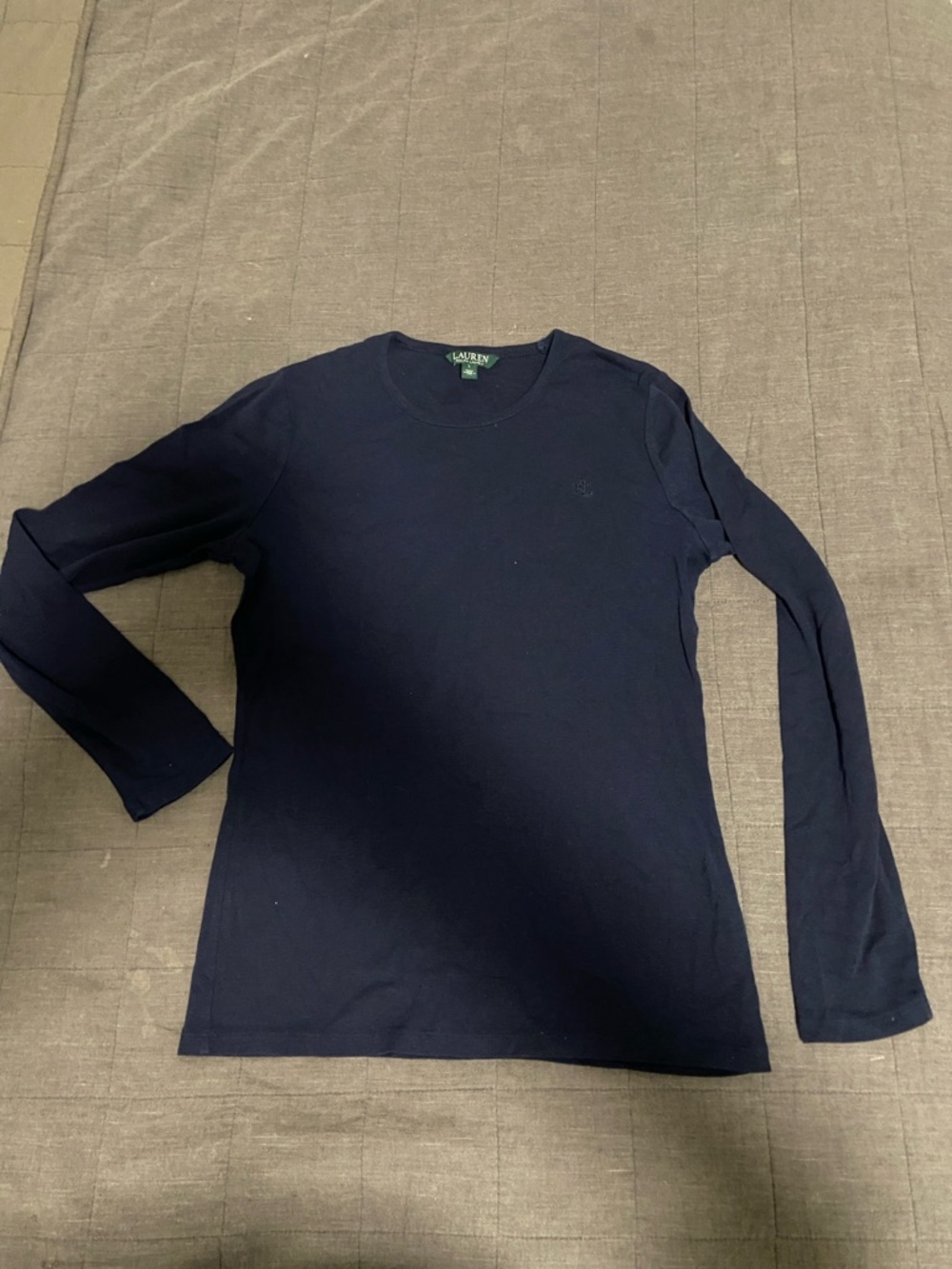 Ralph Lauren Navy Crew Neck Long Sleeve Shirt large